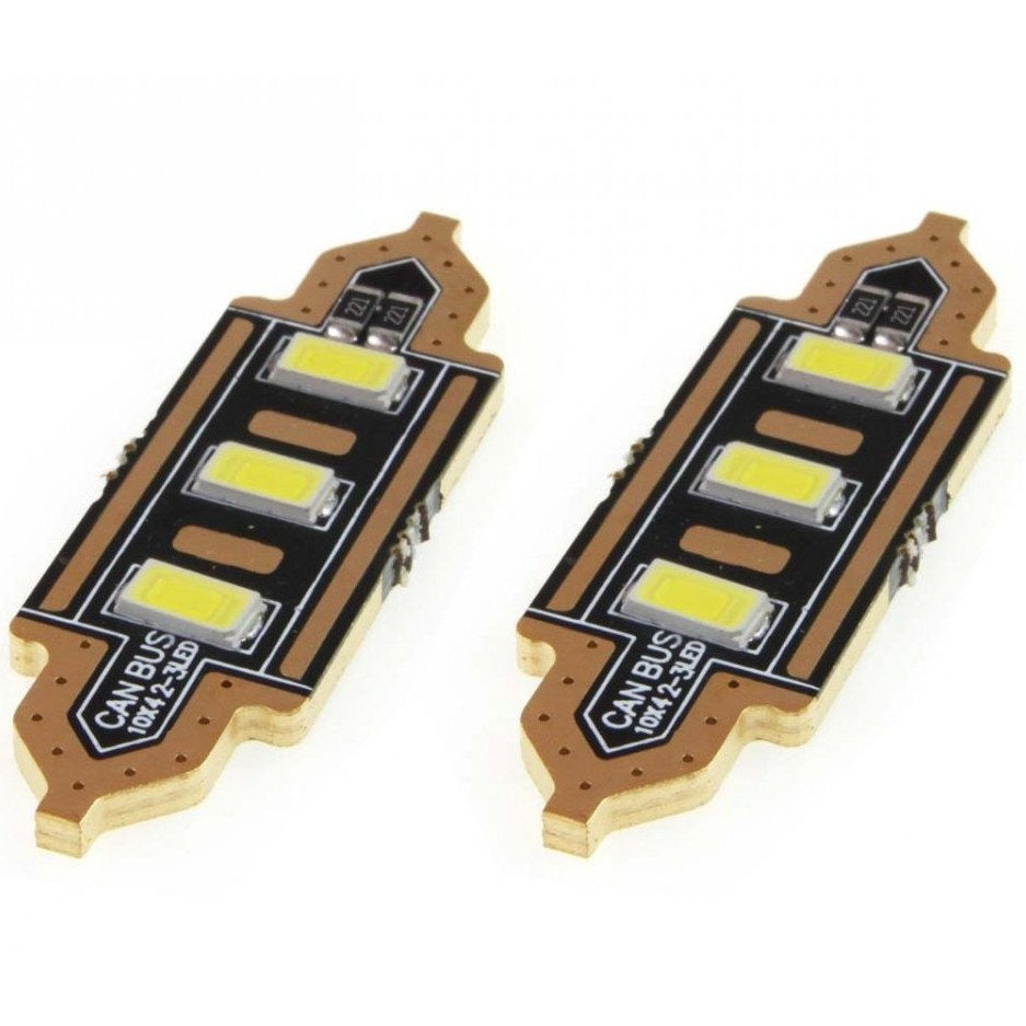 Dome - 3 LED - 5730 - 41mm - Canbus - C5W - 2 stuks Dome - 3 LED - 5730 - 41mm - Canbus - C5W - 2 stuks